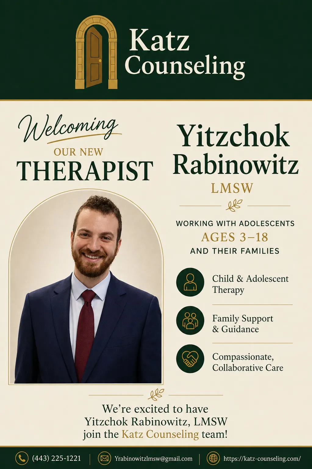 Yitzchok Rabinowitz, Therapy & Counseling, Baltimore